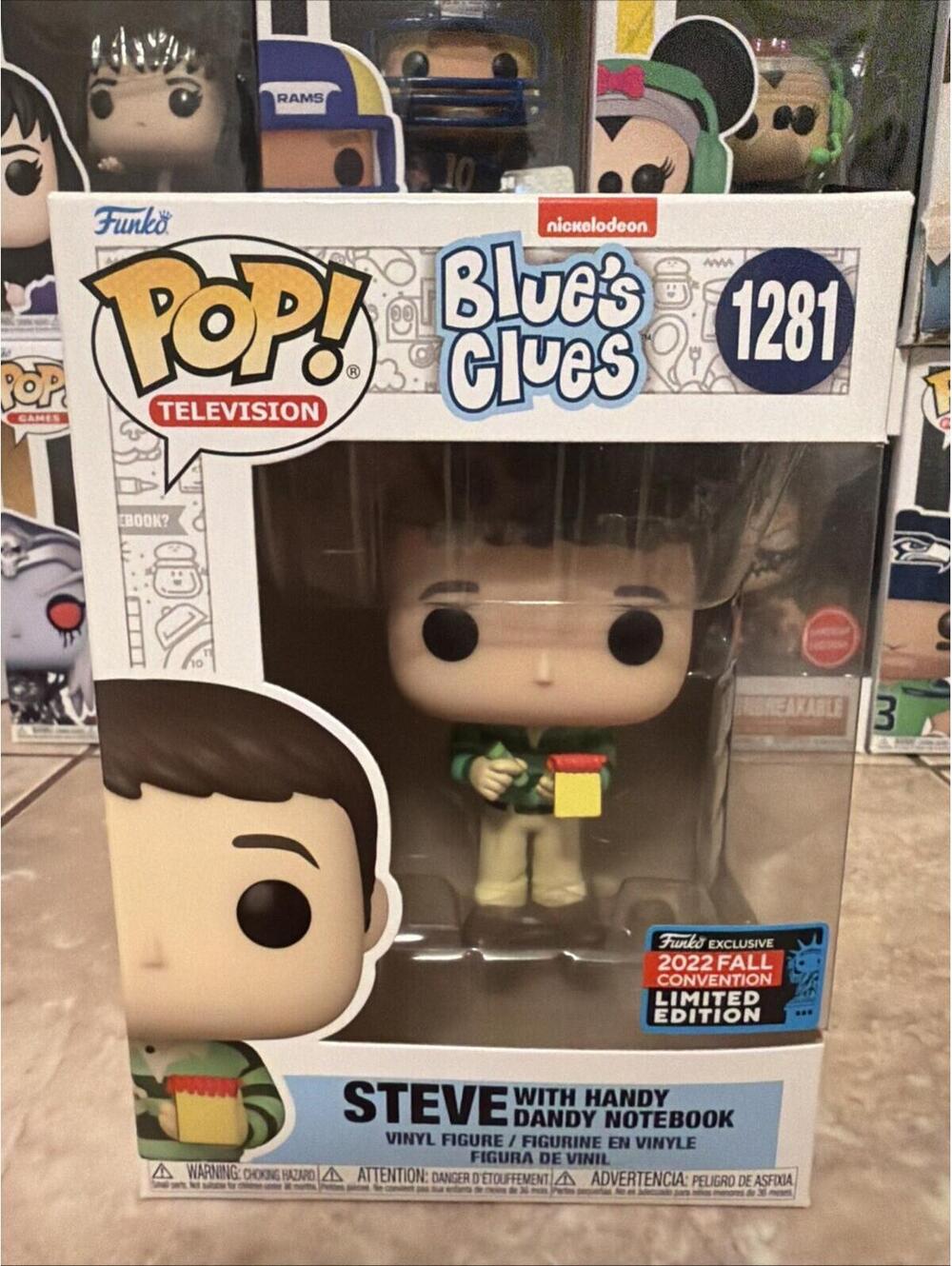 Funko Pop! Blue's Clues - Steve w/ Handy Dandy Notebook #1281 w/Protector